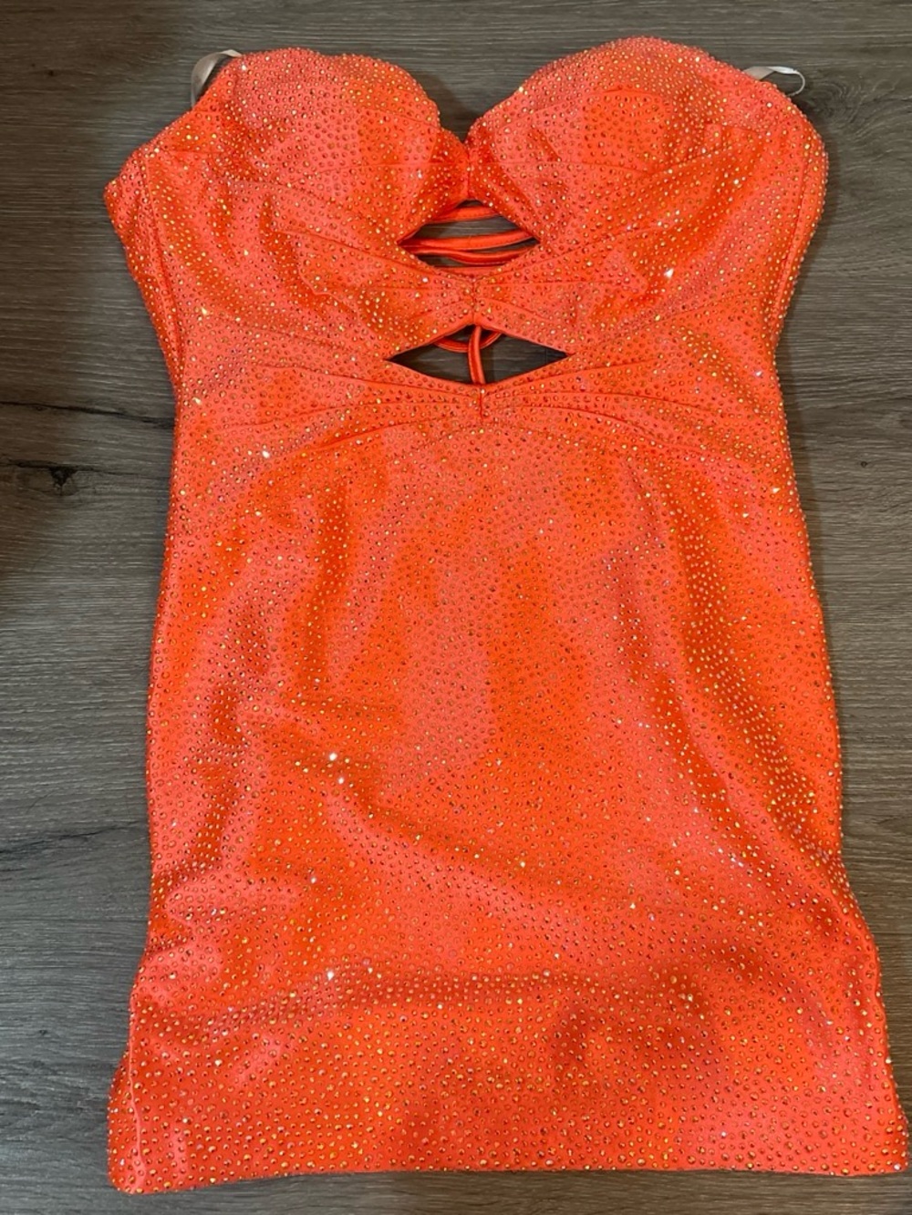 Orange Sherri Hill Homecoming Mini Dress